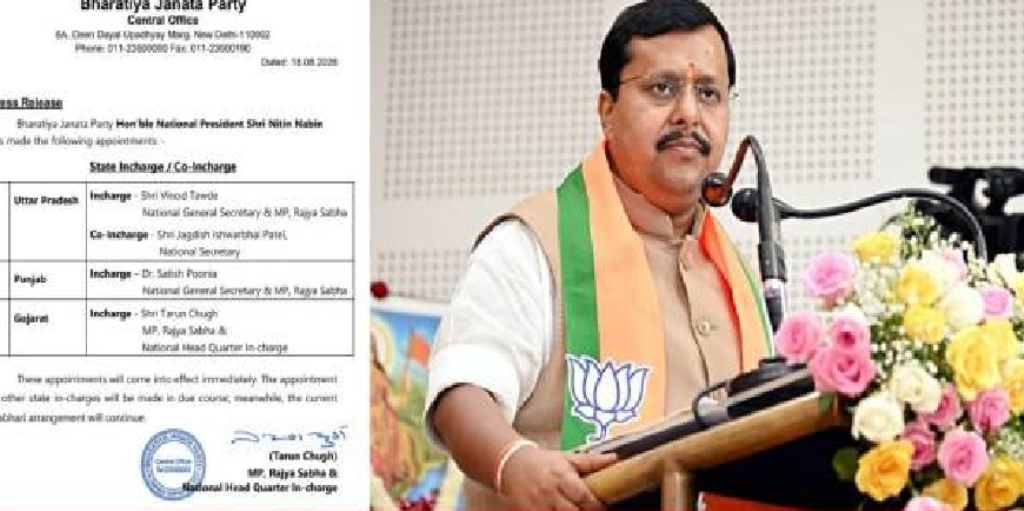 ୩ ରାଜ୍ୟ ପାଇଁ ବିଜେପିର ପ୍ରଭାରୀ ସହ ପ୍ରଭାରୀ ନିଯୁକ୍ତ