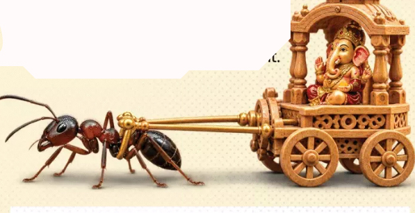 ପିମ୍ପୁଡି ଭିଡୁଛି ଗଣେଷଙ୍କ ରଥ