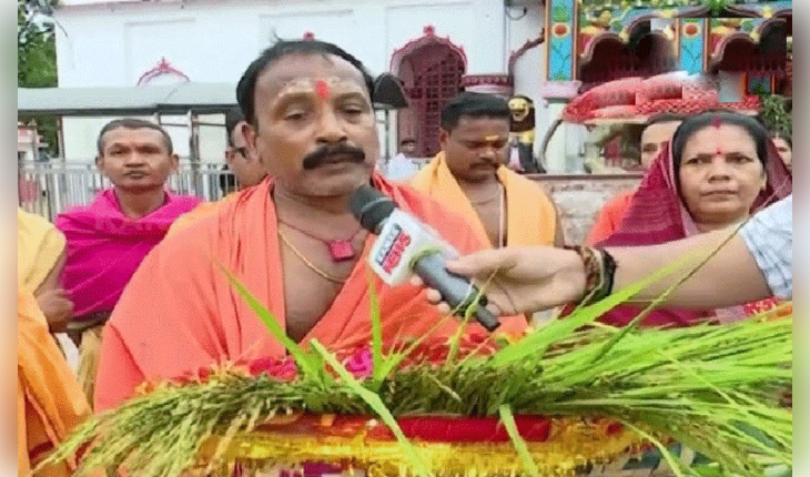 ସମଲେଇ ମନ୍ଦିରରେ ପହଁଚିଲା ସରିଆ ଧାନ