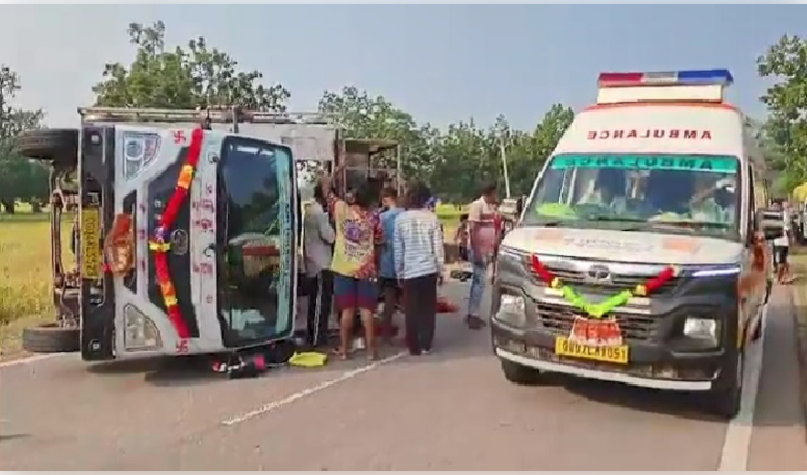 ଡିଜେ ଗାଡିର ଚକା ଫାଟି ଜଣେ ମୃତ, ୯ ଆହତ