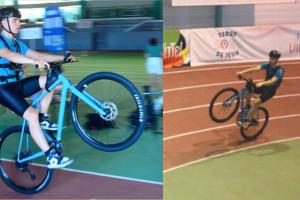 ଗୋଟିଟିଏ ଟାୟାରରେ ସାଇକେଲ ଚାଳନା