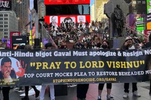 ନ୍ୟୁୟର୍କ ଟାଇମ୍ସ ସ୍କୋୟାରରେ ଗୱାଇଙ୍କ ବିରୋଧରେ ବିକ୍ଷୋଭ ପ୍ରଦର୍ଶନ