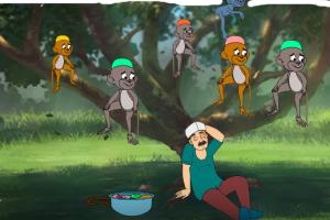 ମାଙ୍କଡ ଓ ଟୋପି ବିକାଳି