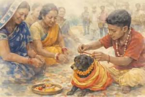 ଦୋଷ କାଟିବାକୁ କୁକୁରକୁ ବିବାହ