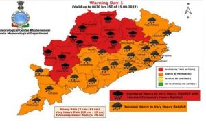 ପ୍ରବଳ ବର୍ଷା ନେଇ ଓଡିଶାକୁ ରେଡ ୱାର୍ଣ୍ଣିଂ 